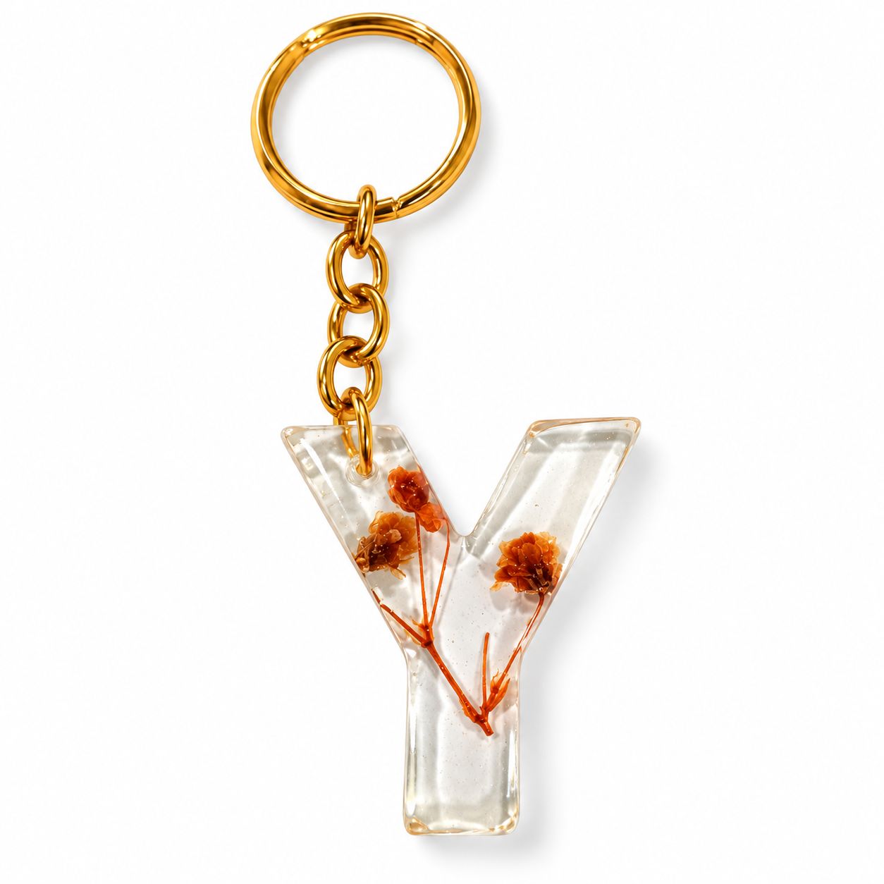 Alphabet Epoxy Resin Keychain