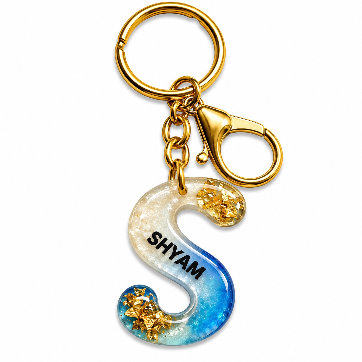 Alphabet Epoxy Resin Keychain