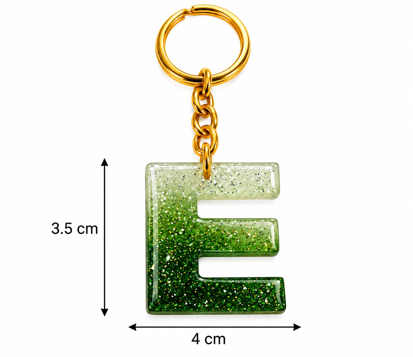 Alphabet Epoxy Resin Keychain