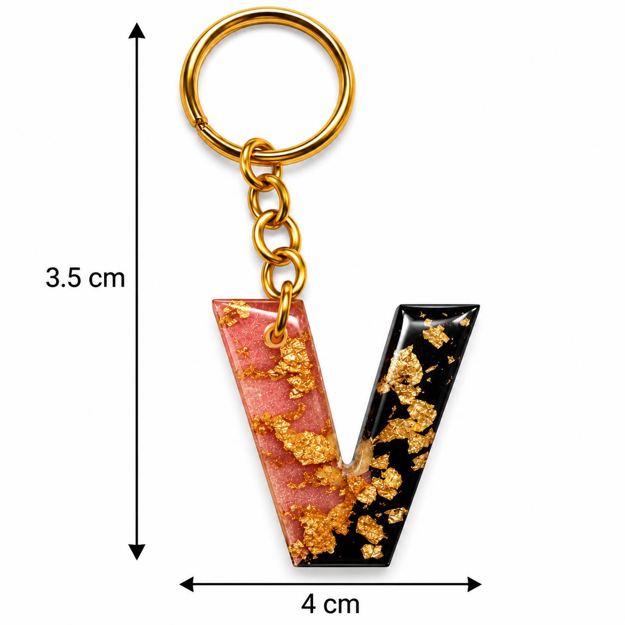Alphabet Epoxy Resin Keychain