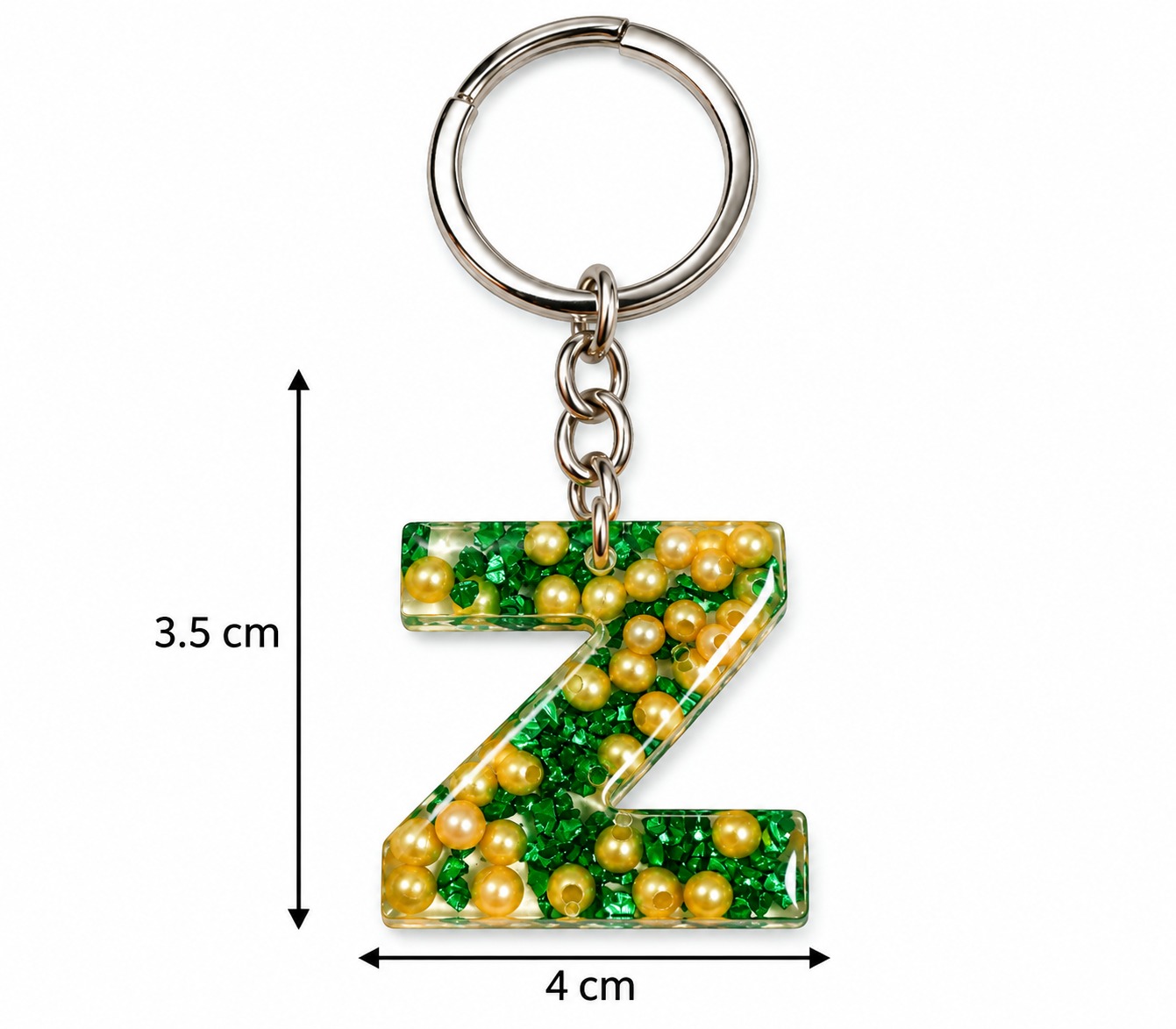 Alphabet Epoxy Resin Keychain