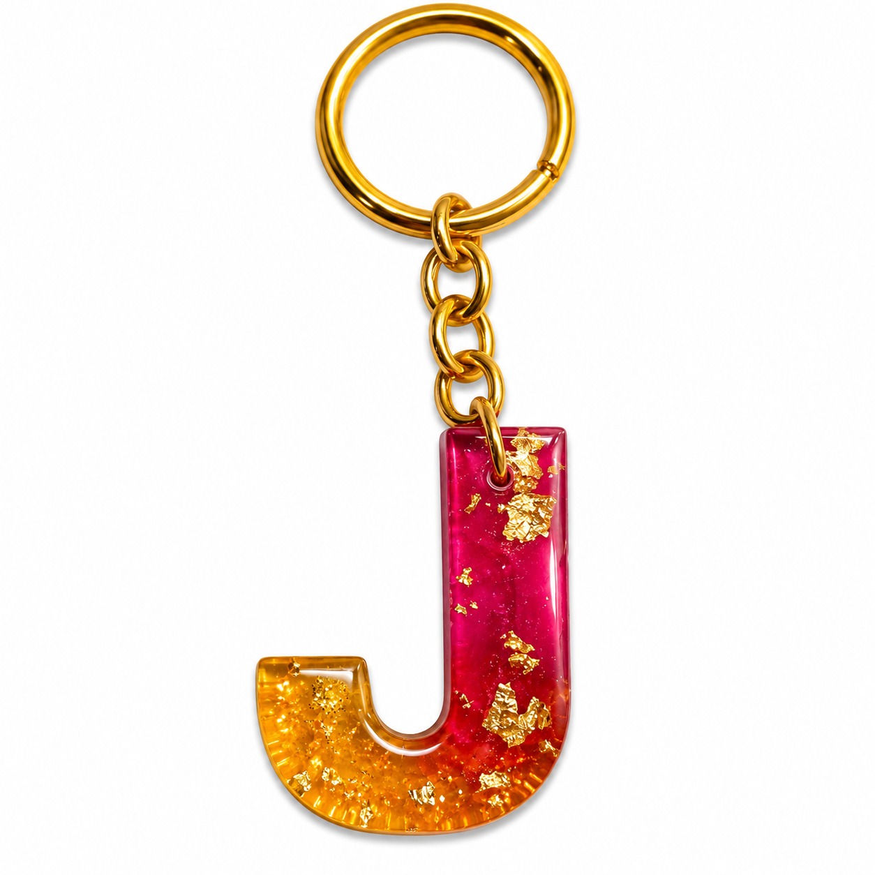 Alphabet Epoxy Resin Keychain