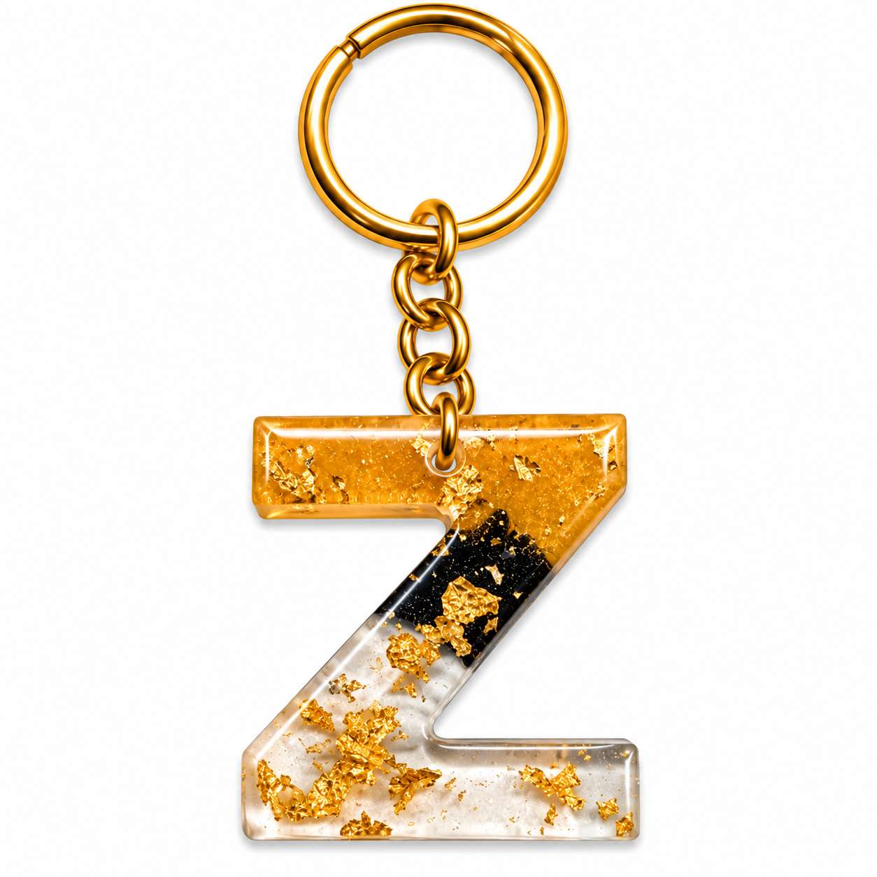 Alphabet Epoxy Resin Keychain