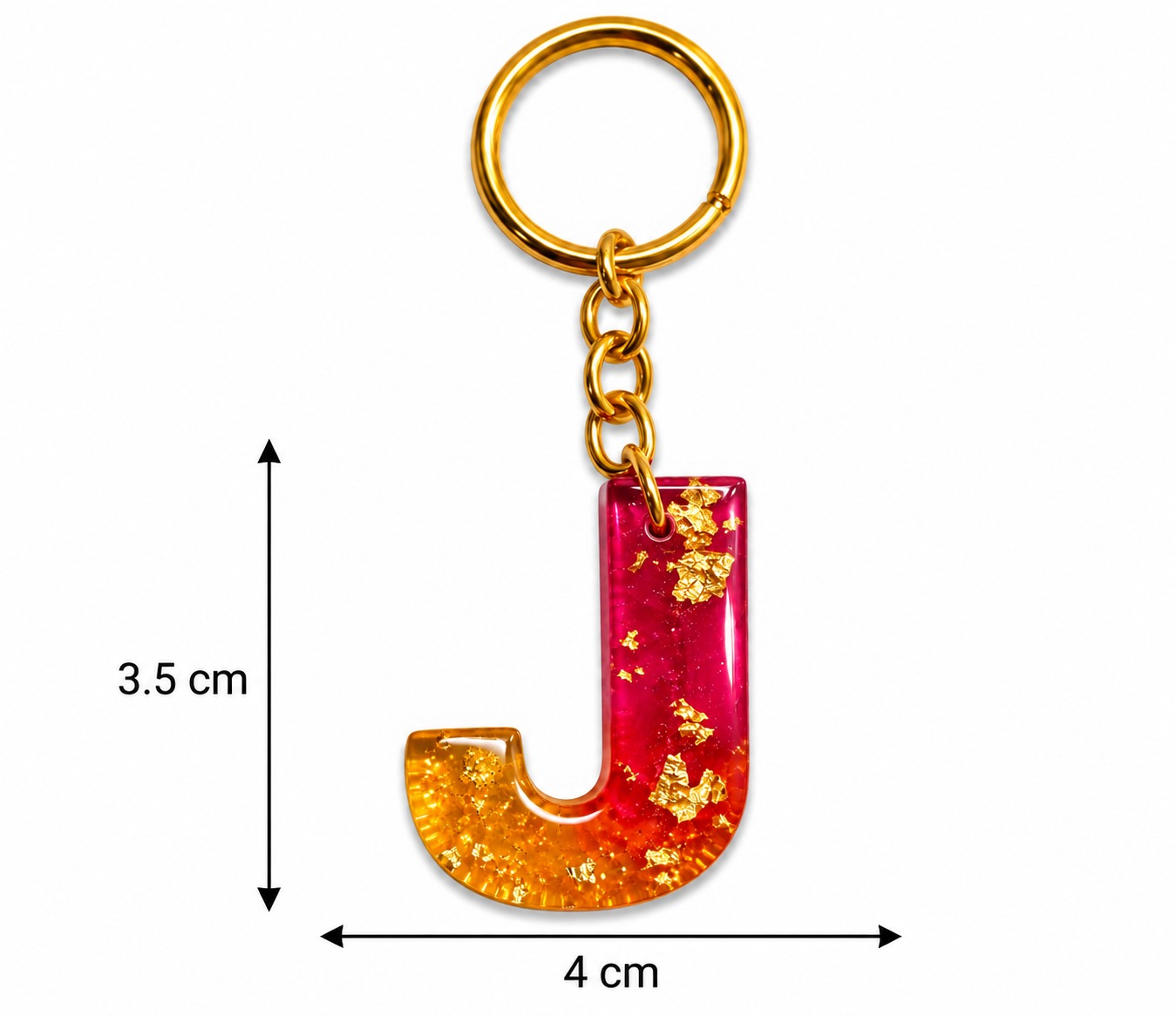 Alphabet Epoxy Resin Keychain