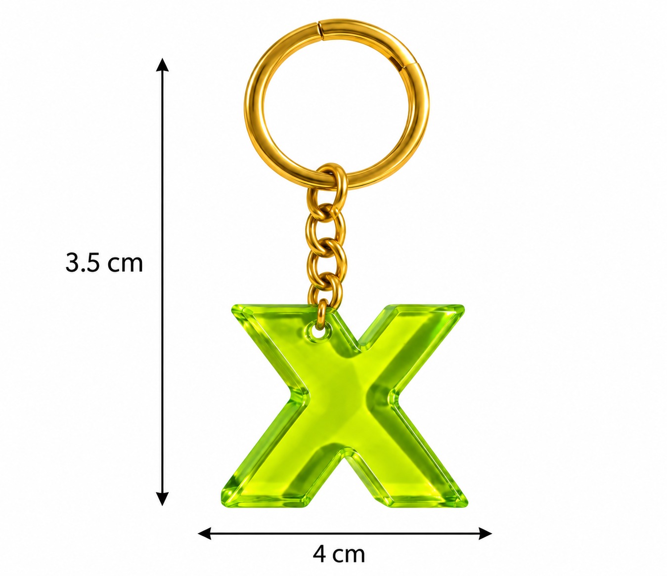 Alphabet Epoxy Resin Keychain
