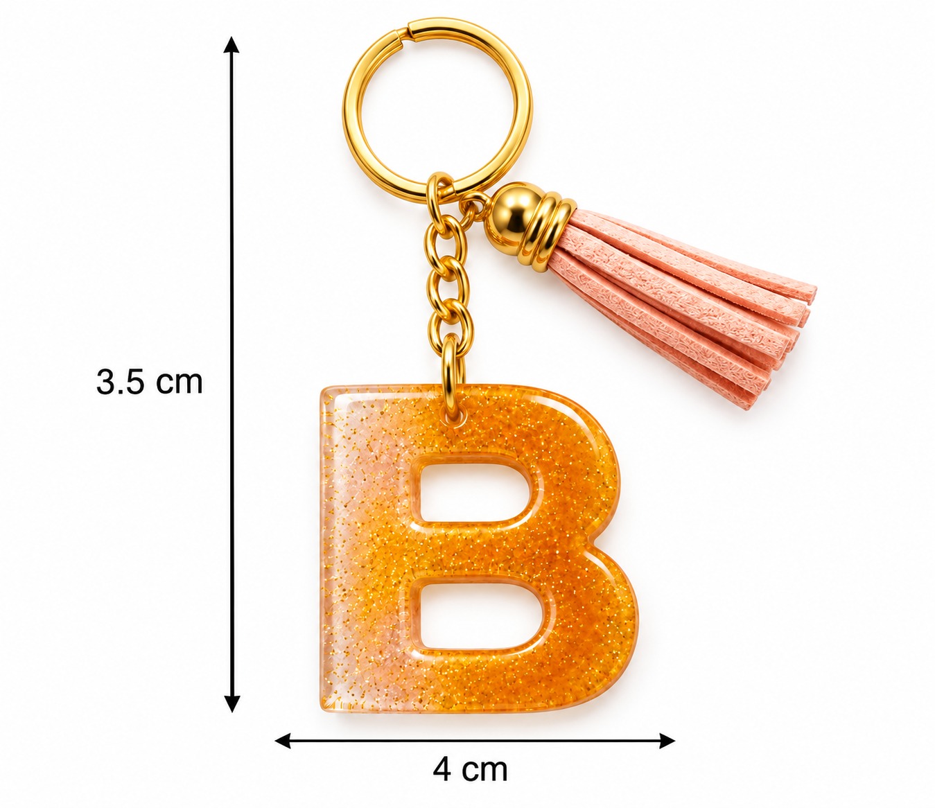 Alphabet Epoxy Resin Keychain