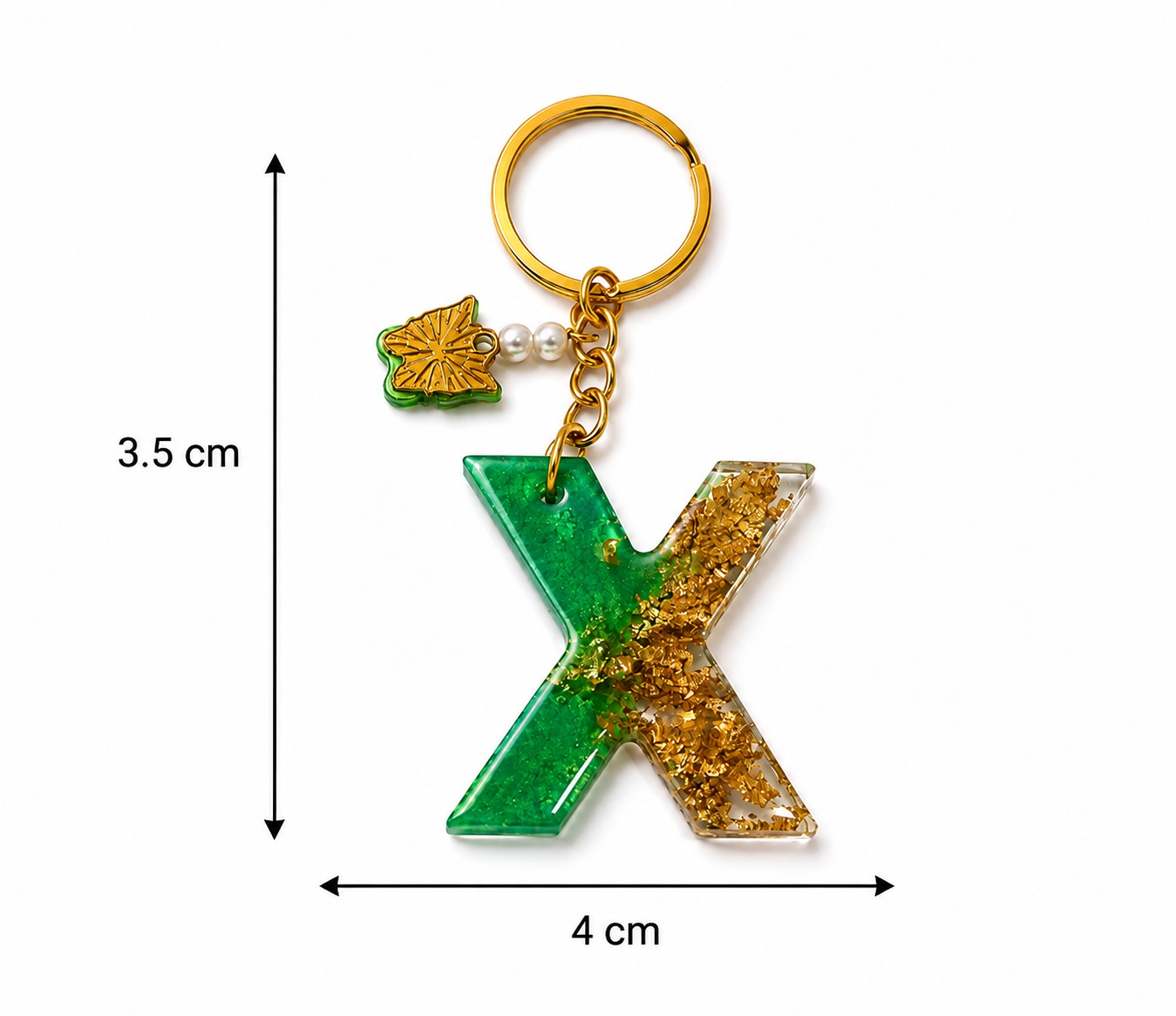 Alphabet Epoxy Resin Keychain