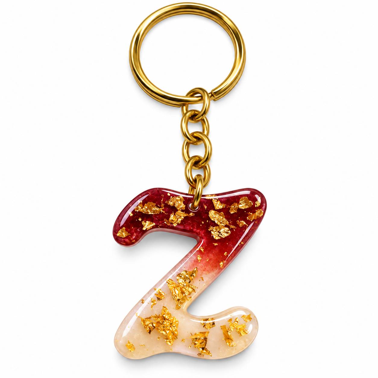 Alphabet Epoxy Resin Keychain