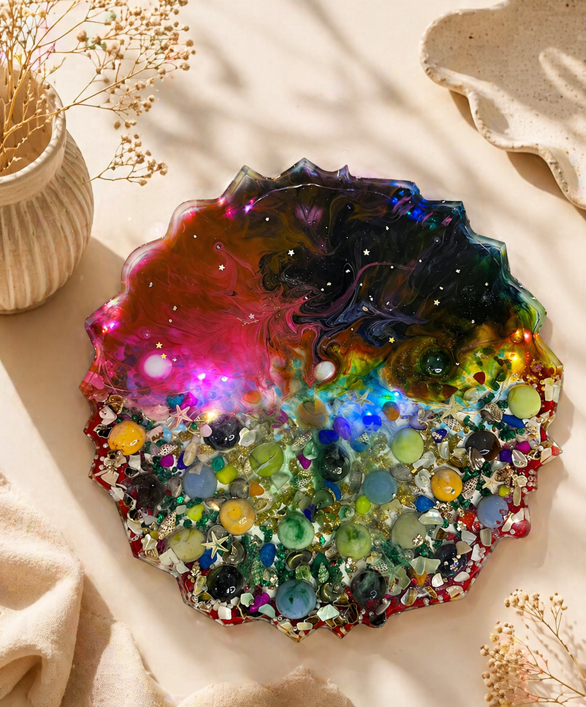Galaxy Glow Resin Wall Art