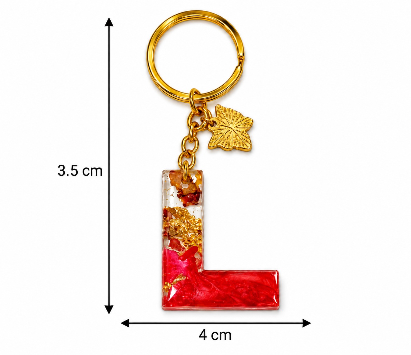 Alphabet Epoxy Resin Keychain