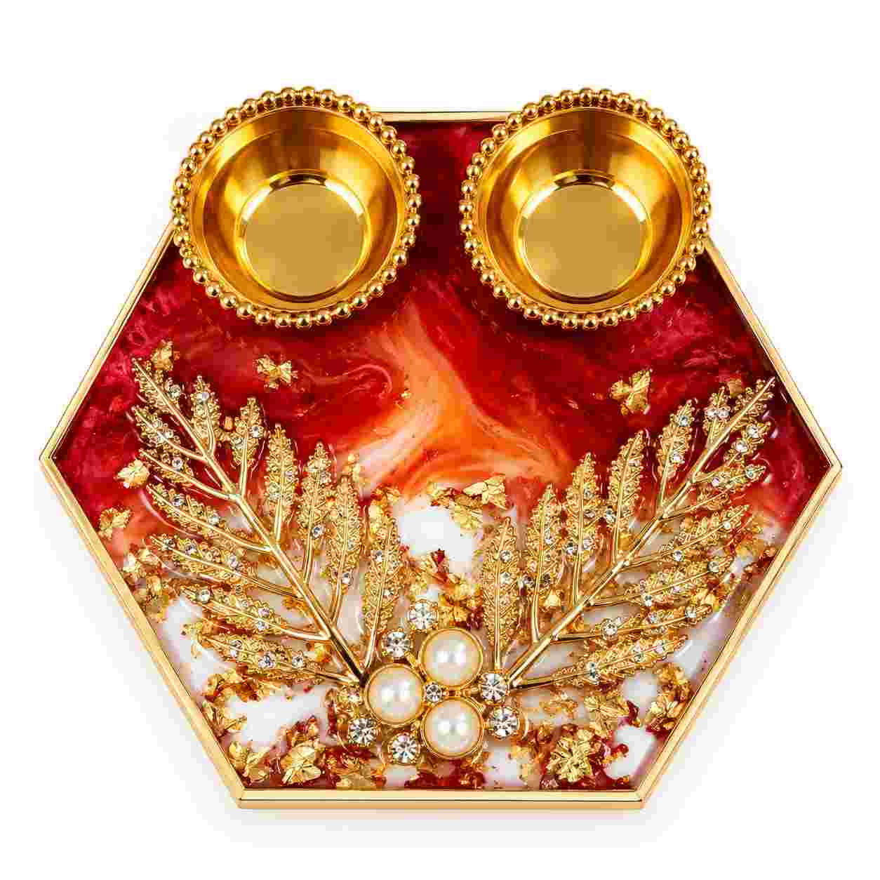 Resin Luxury Mini Pooja Thali 