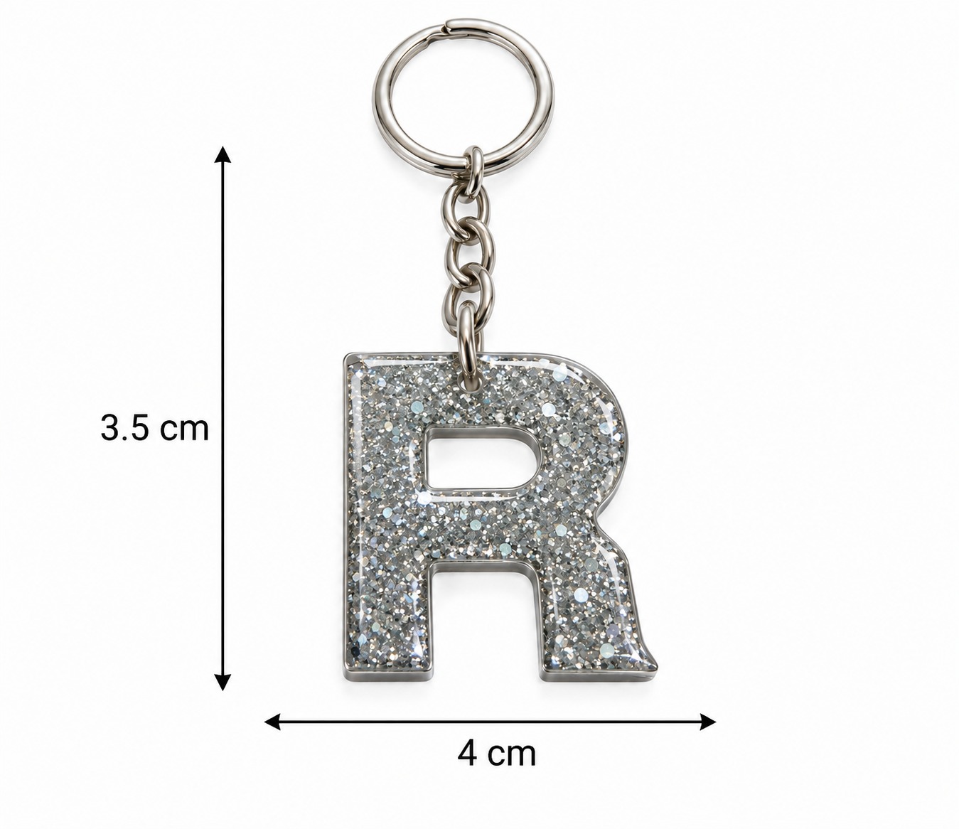 Alphabet Epoxy Resin Keychain
