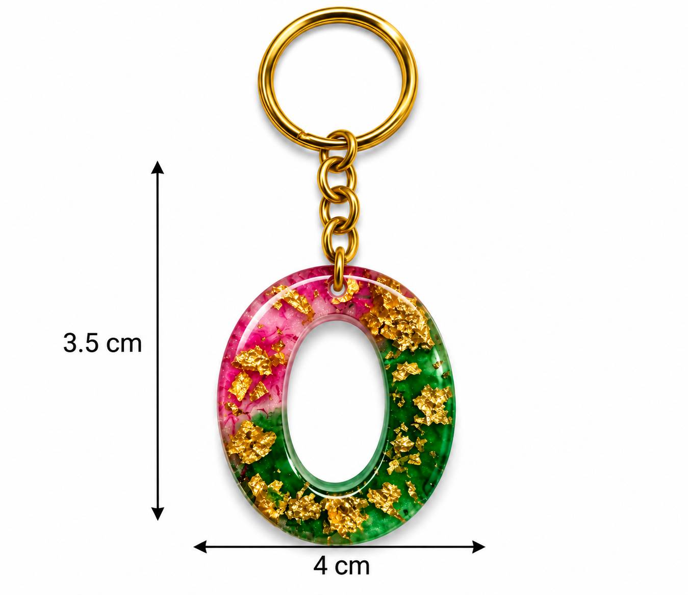 Alphabet Epoxy Resin Keychain