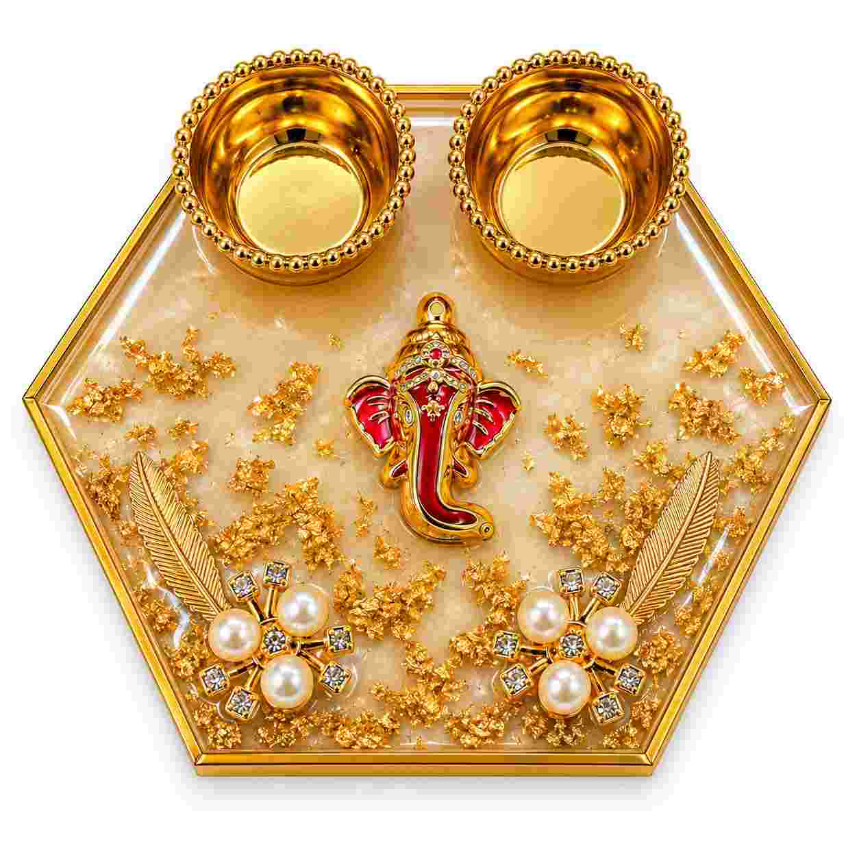 Resin Mini Pooja Thali 