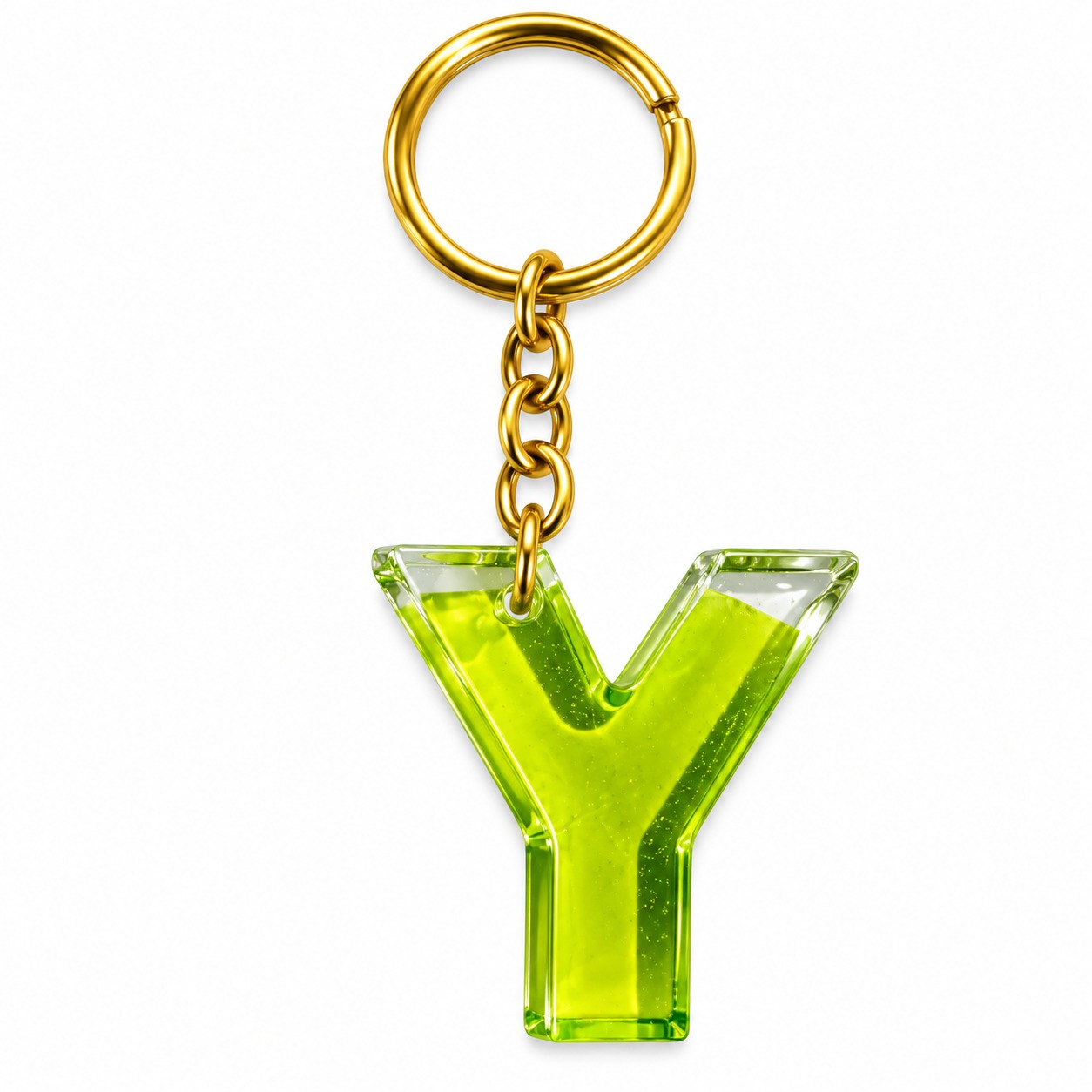 Alphabet Epoxy Resin Keychain