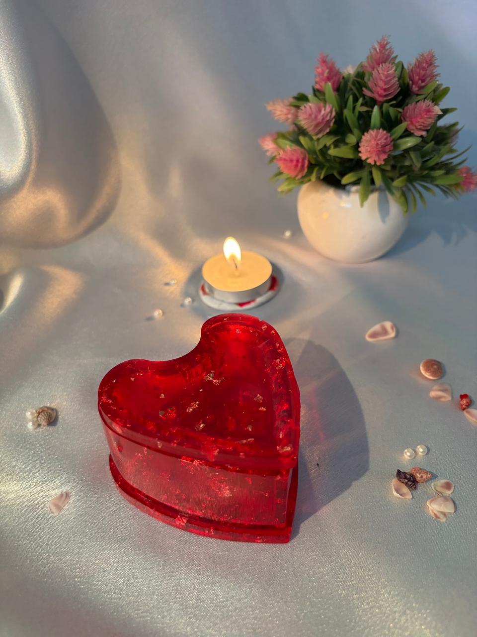 Luxury Heart Shape Resin Mini Box