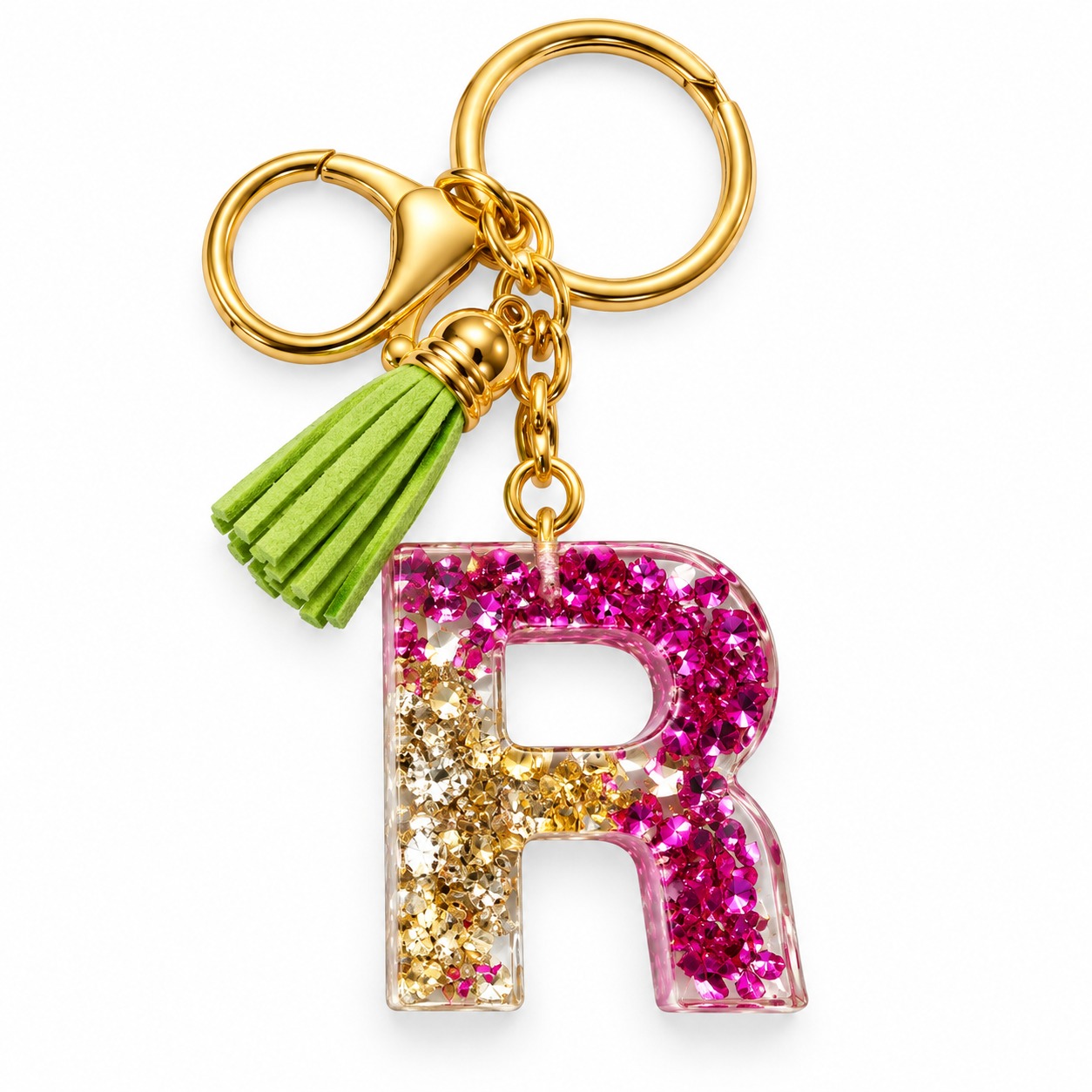 Alphabet Epoxy Resin Keychain