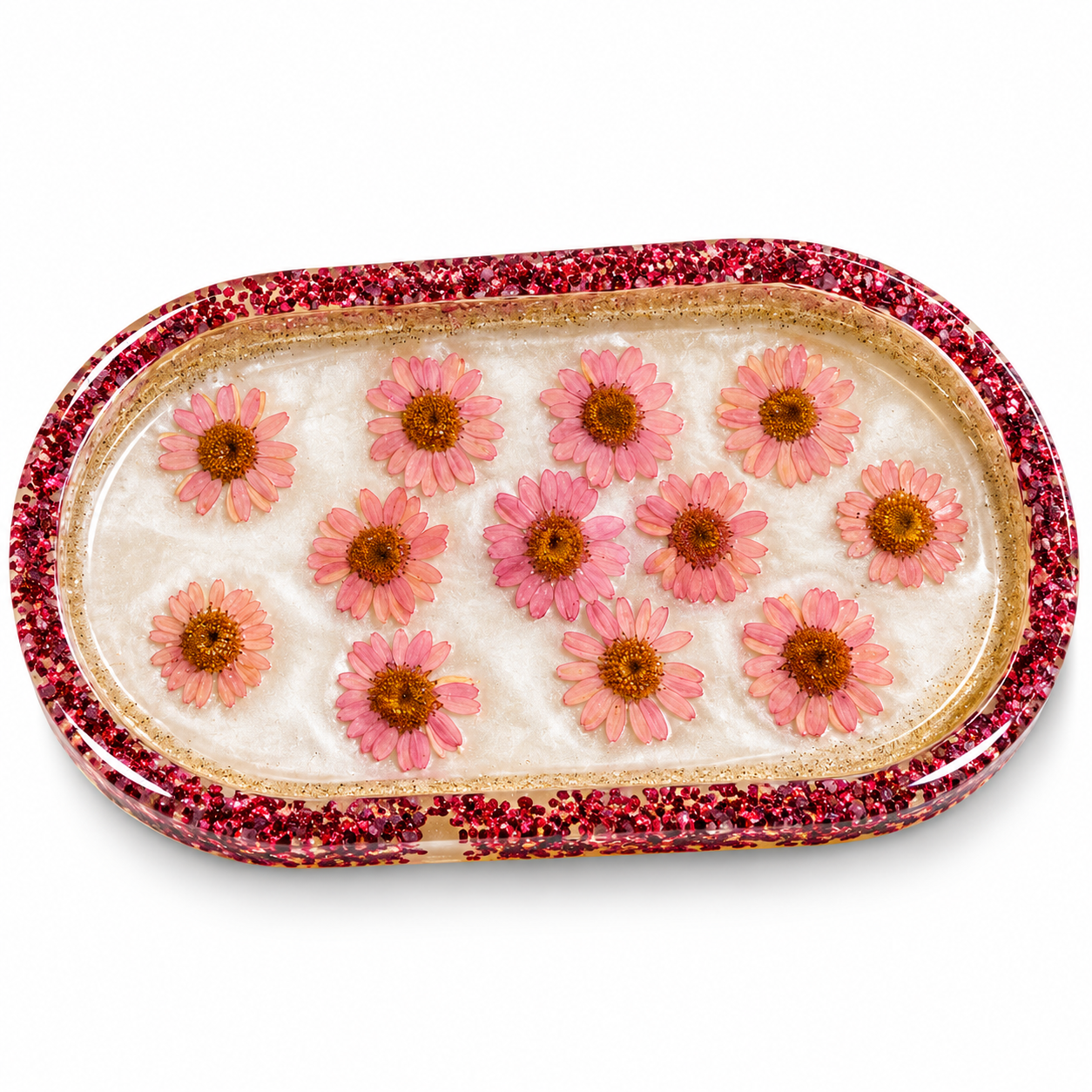 LUXURY EPOXY RESIN Bloom Vanity Tray (Multipurpose)