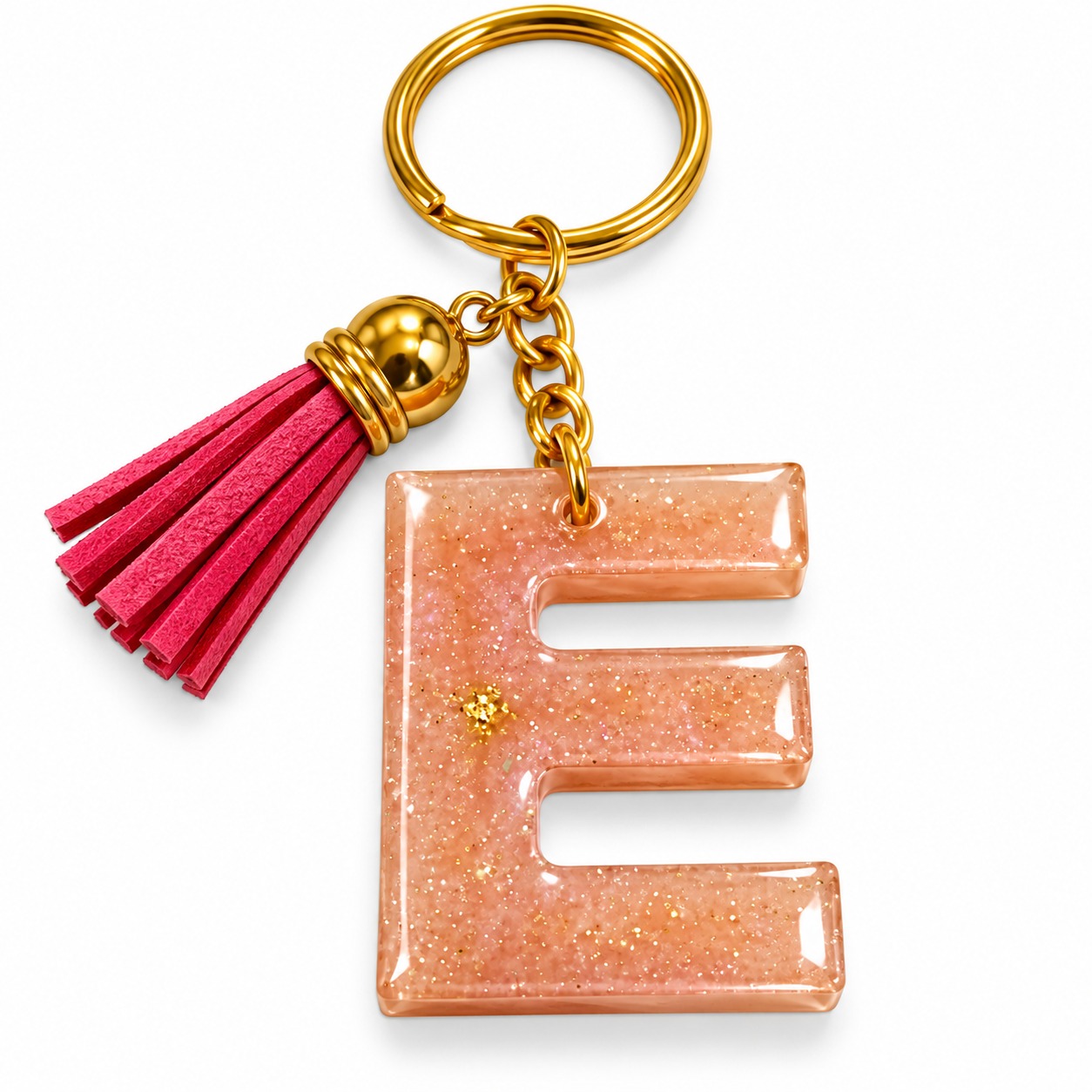 Alphabet Epoxy Resin Keychain