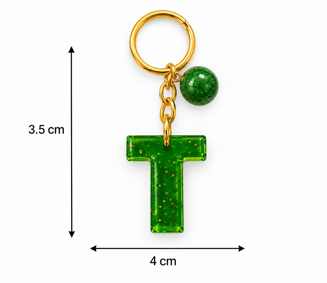 Alphabet Epoxy Resin Keychain
