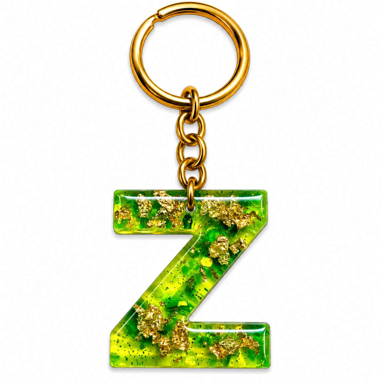 Alphabet Epoxy Resin Keychain