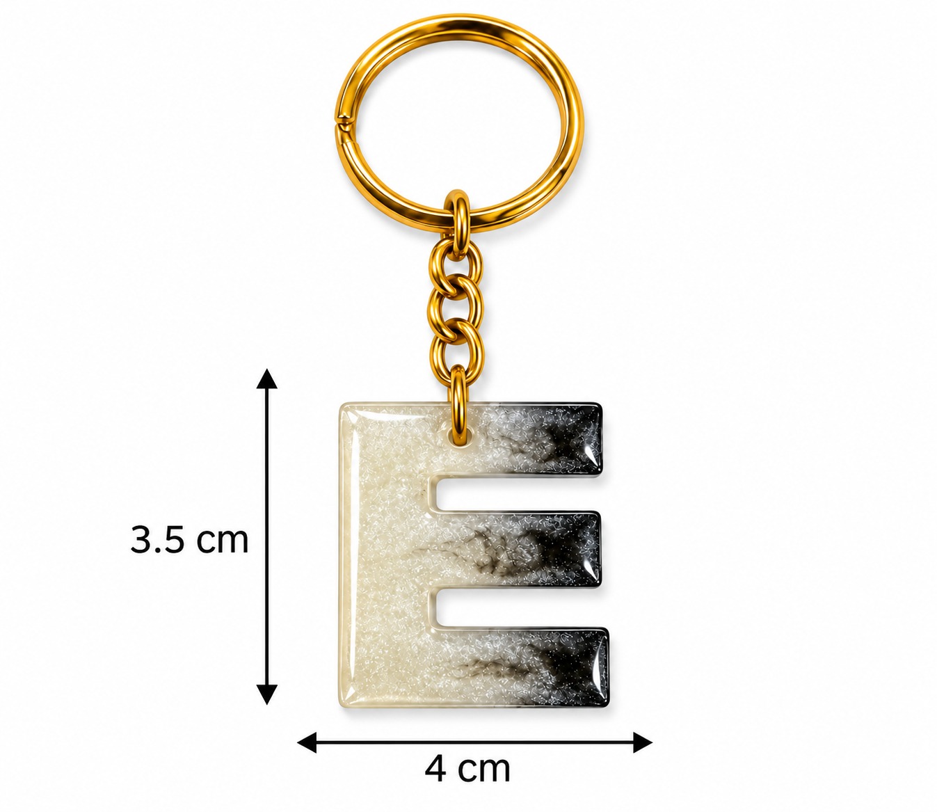 Alphabet Epoxy Resin Keychain