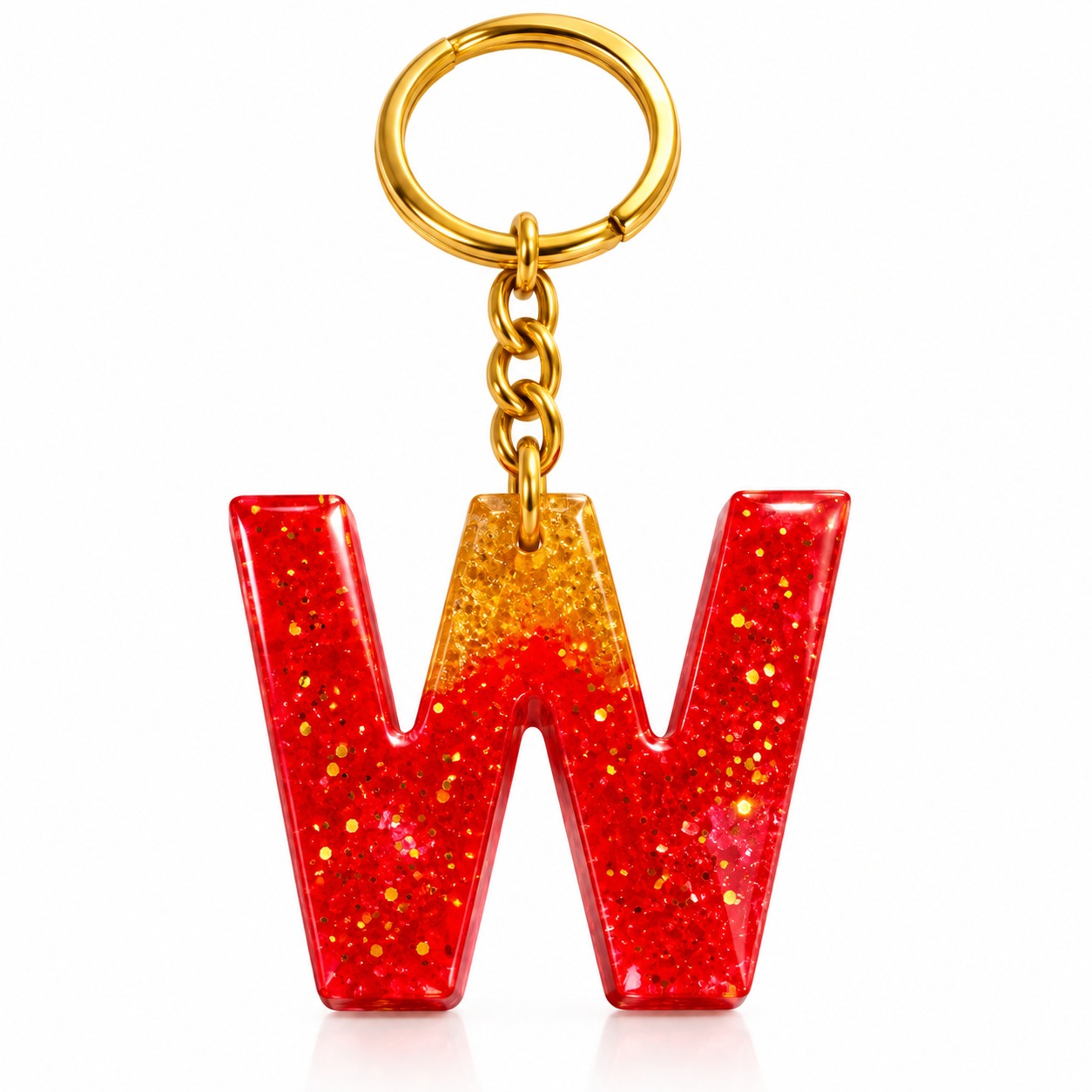 Alphabet Epoxy Resin Keychain