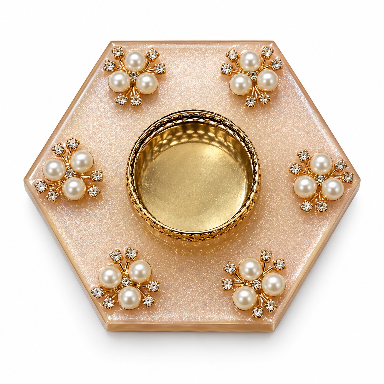 Resin Hexagon Candle Holder