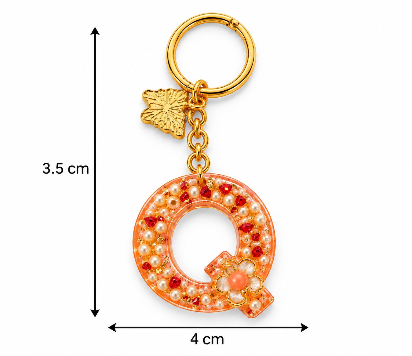 Alphabet Epoxy Resin Keychain