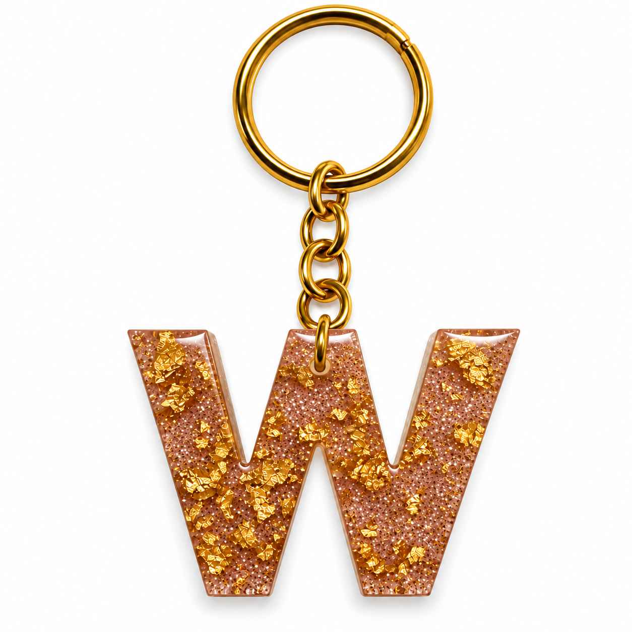 Alphabet Epoxy Resin Keychain