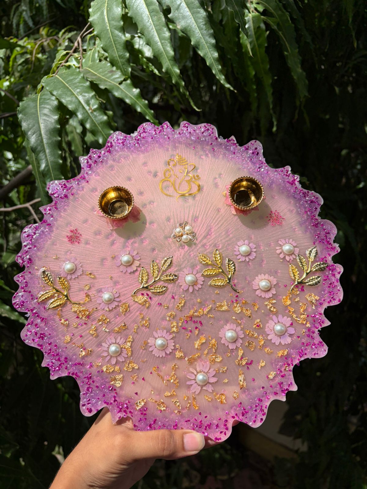 Luxury Resin Puja Thali 