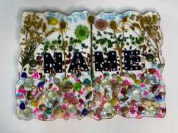 Handmade Personalized Resin Name Plate