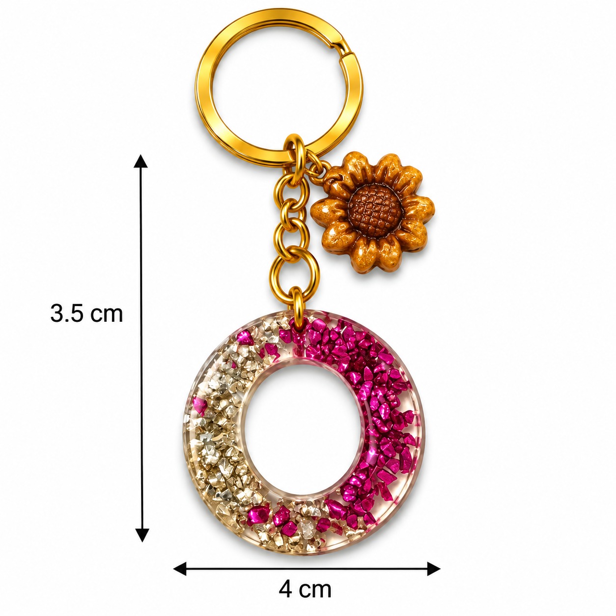 Alphabet Epoxy Resin Keychain