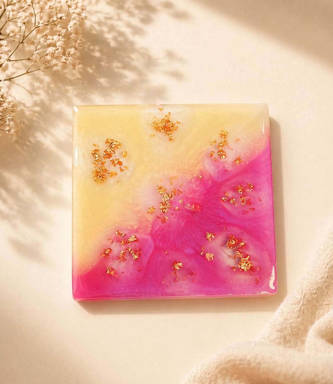 Resin Luxury Tea Coaster (6 Pcs)