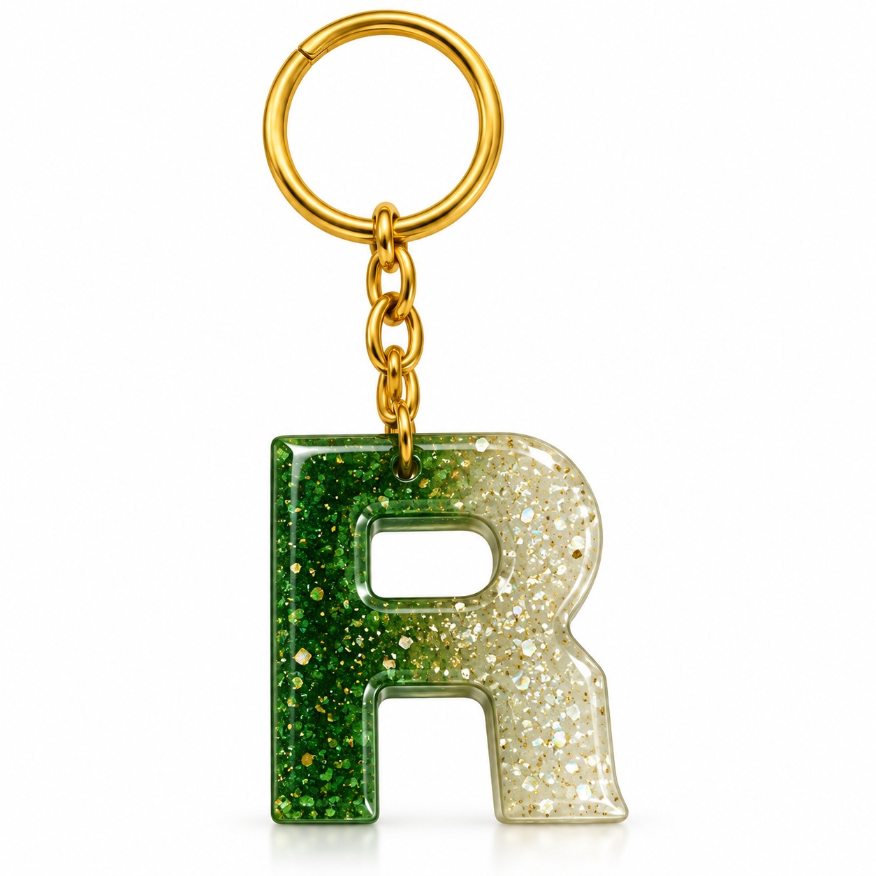 Alphabet Epoxy Resin Keychain