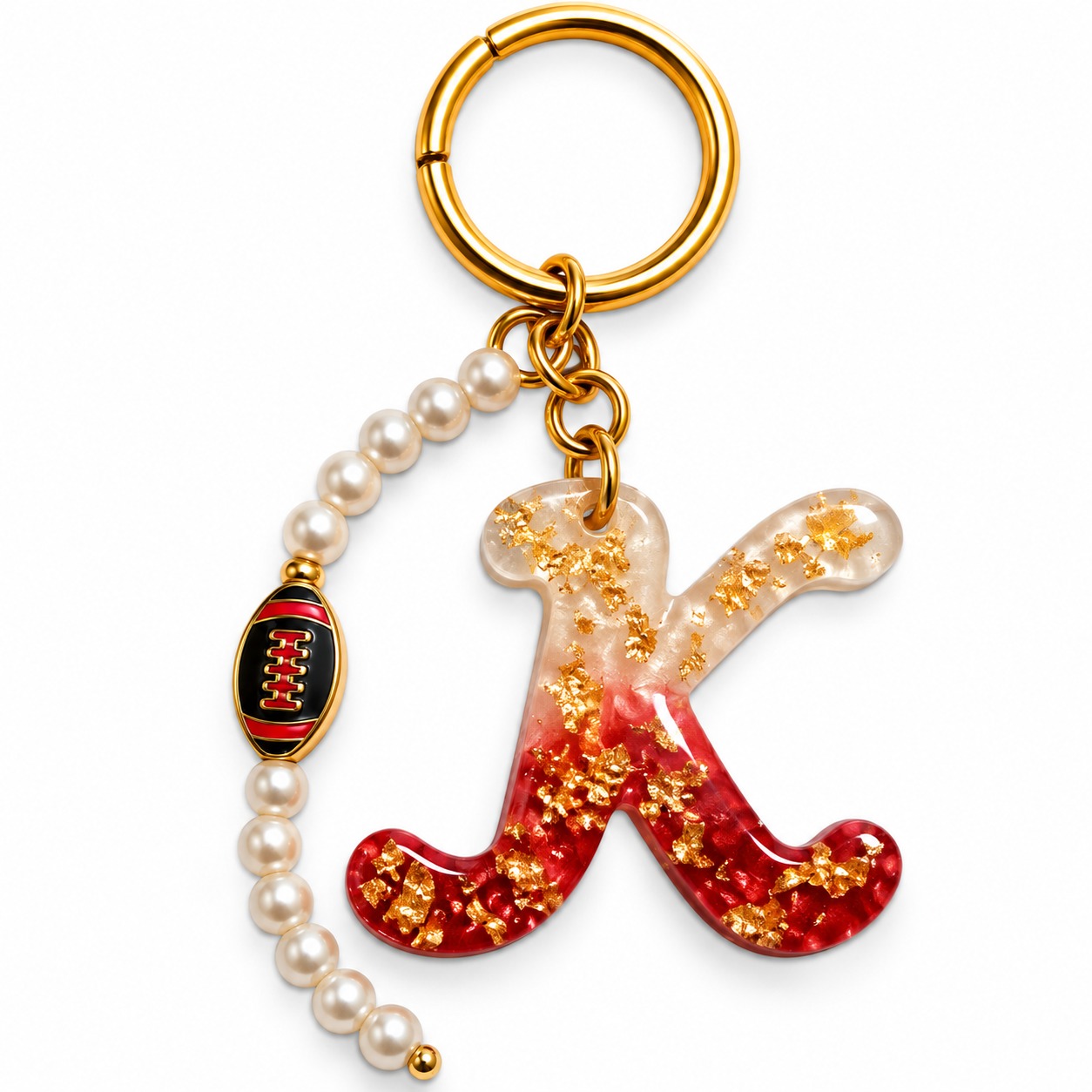 Alphabet Epoxy Resin Keychain