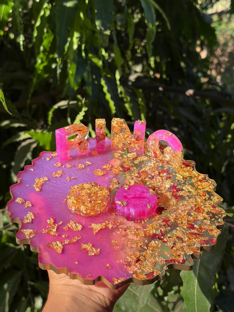 Luxury Resin Engagement Ring Platter