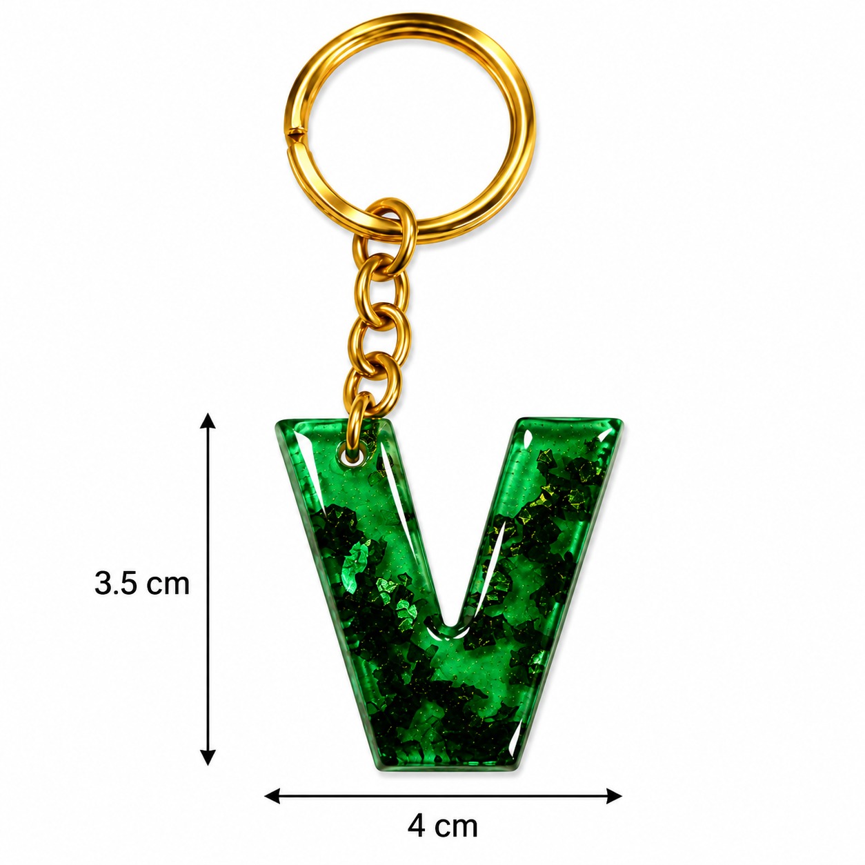 Alphabet Epoxy Resin Keychain