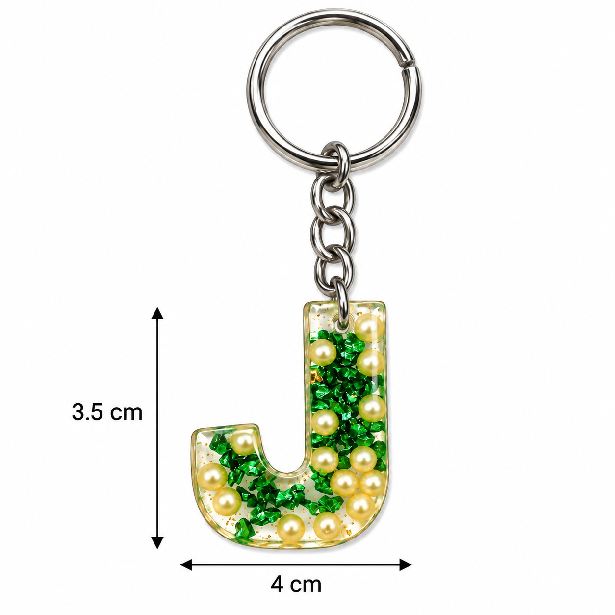 Alphabet Epoxy Resin Keychain