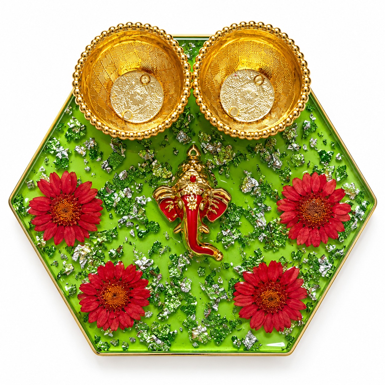 Resin Mini Pooja Thali 