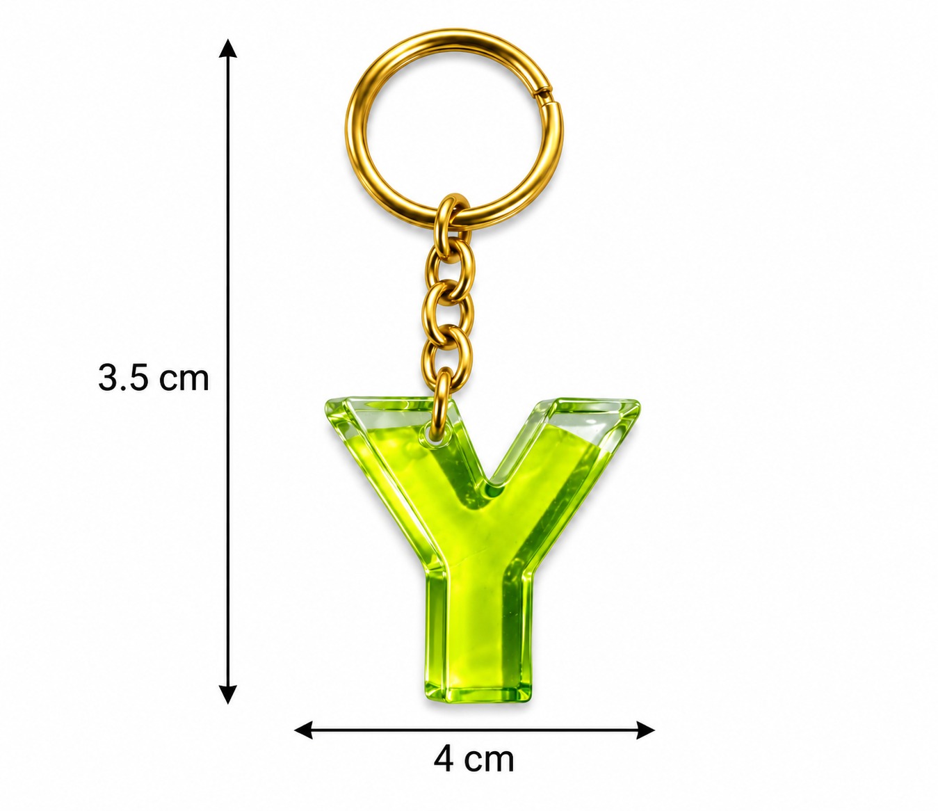 Alphabet Epoxy Resin Keychain