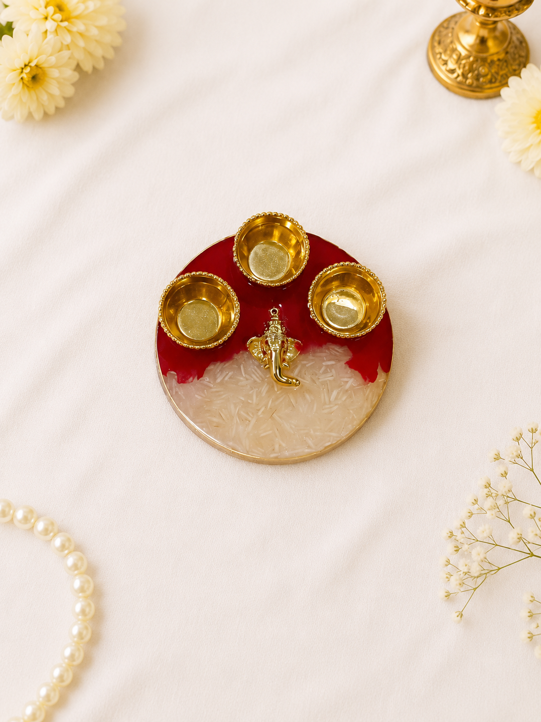 Resin Mini Pooja Thali