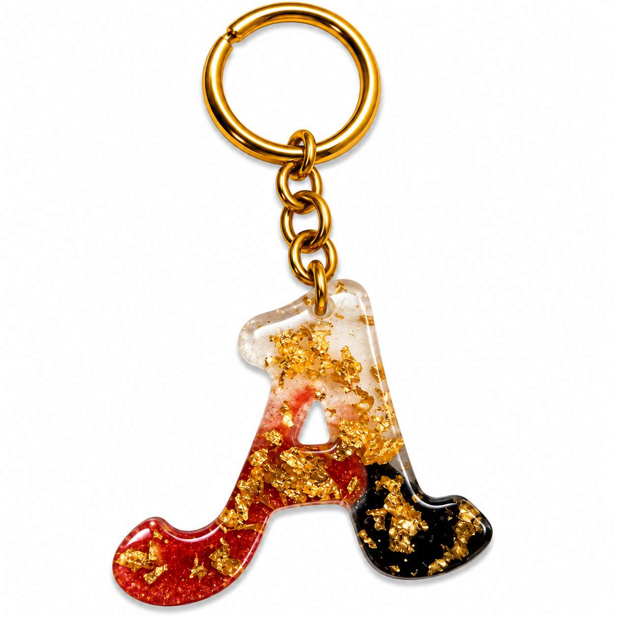 Alphabet Epoxy Resin Keychain
