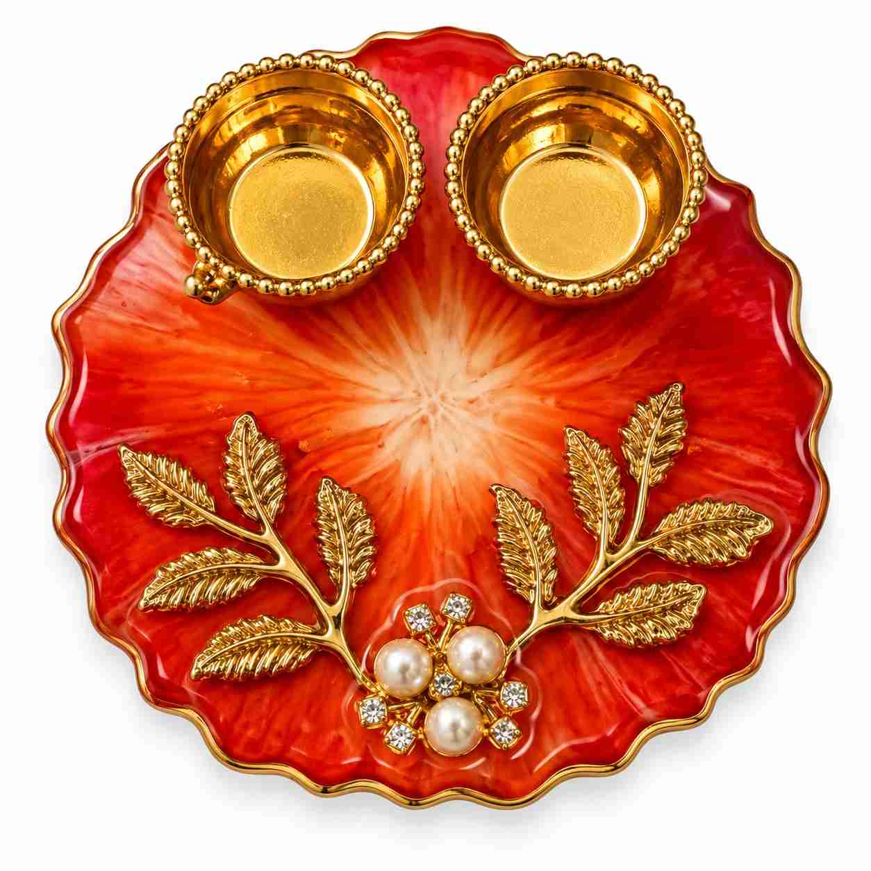 Resin Luxury Mini Pooja Thali 