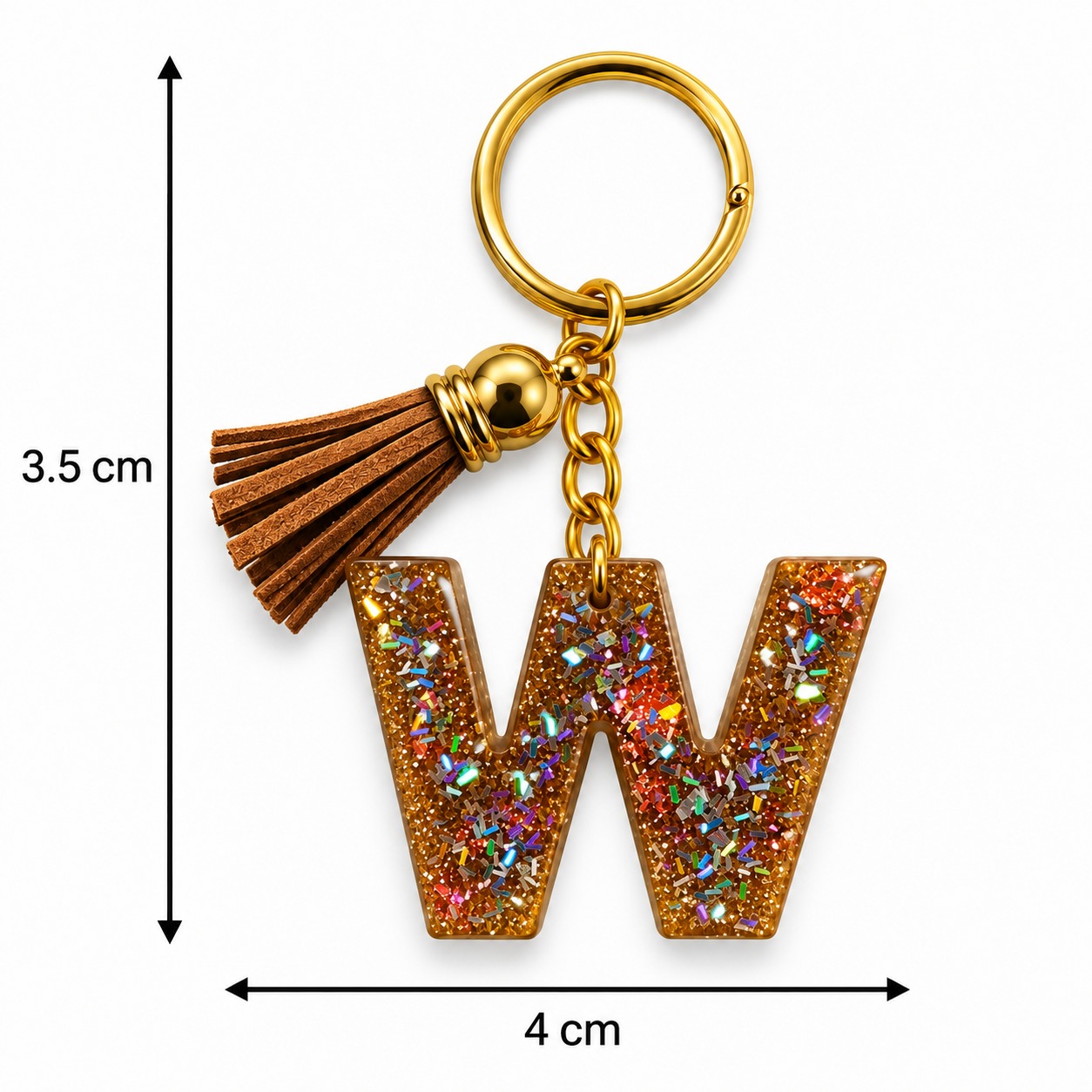Alphabet Epoxy Resin Keychain