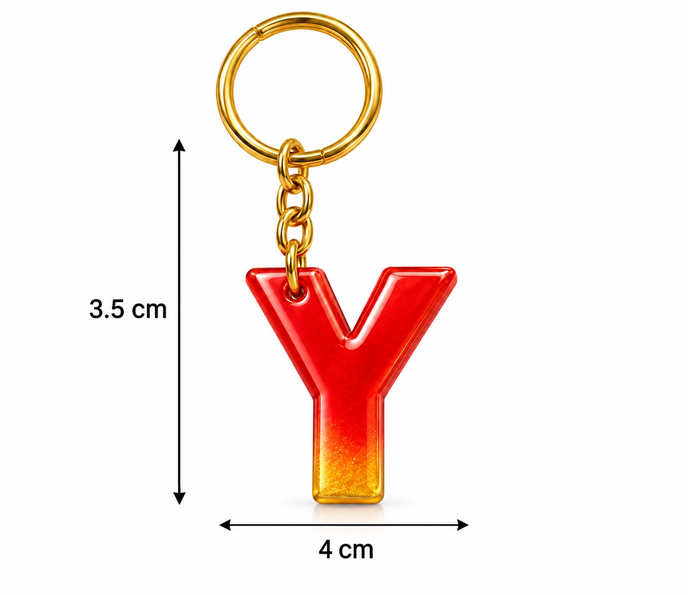 Alphabet Epoxy Resin Keychain