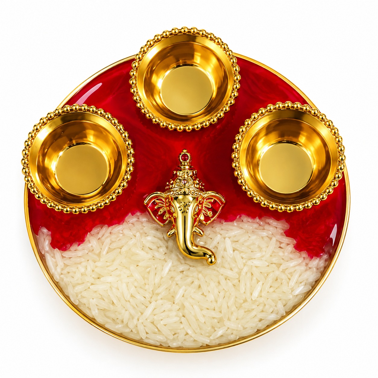 Epoxy Resin Mini Pooja Thali