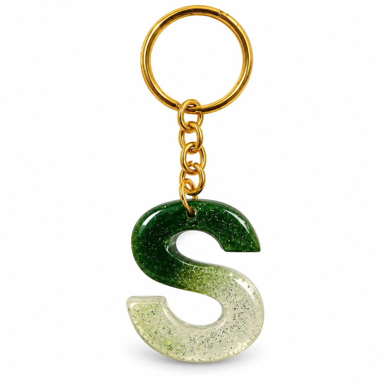 Alphabet Epoxy Resin Keychain