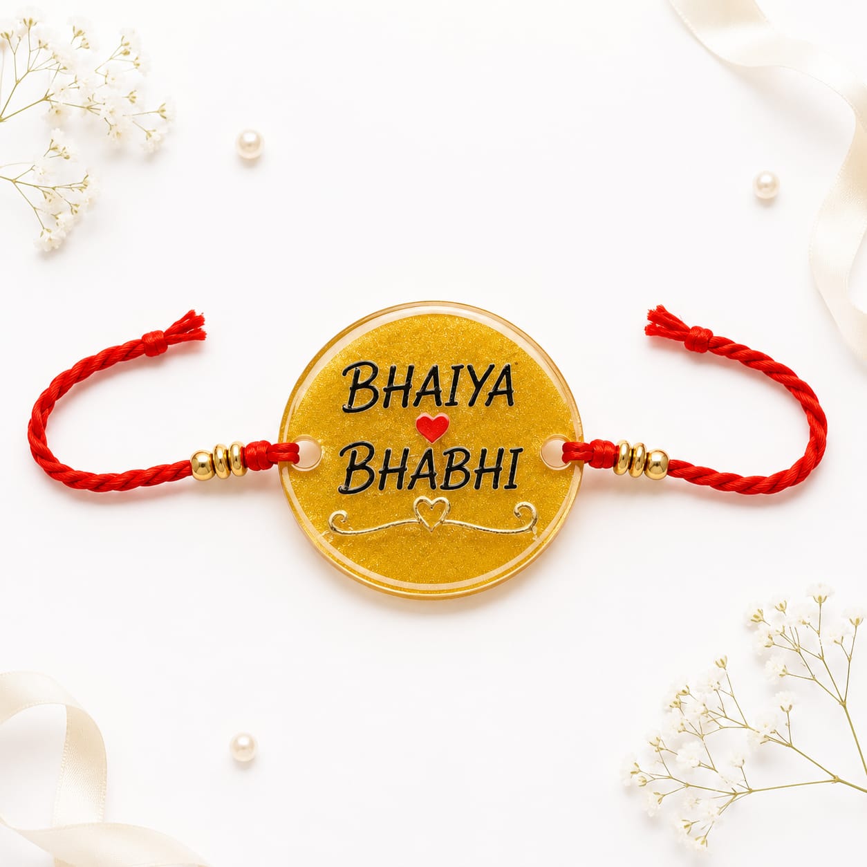 Golden Love Bhaiya Bhabhi Rakhi