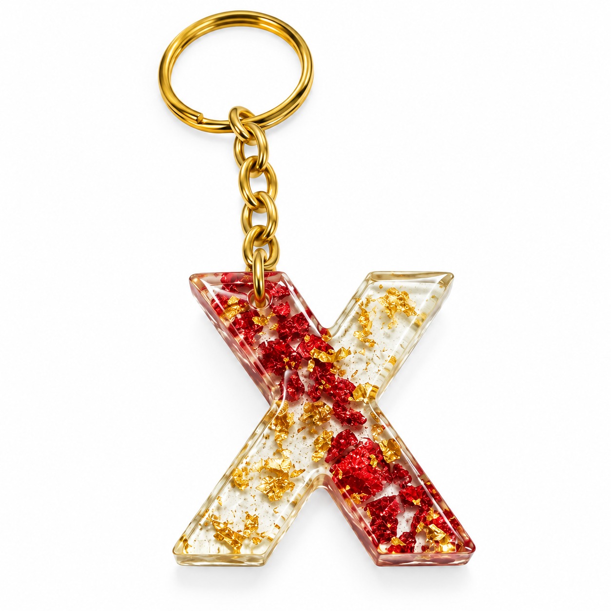 Alphabet Epoxy Resin Keychain